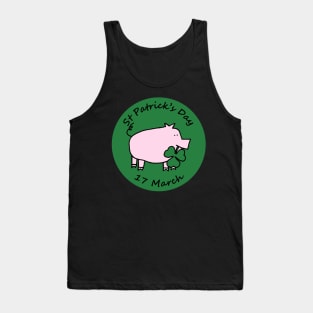 Pig with Shamrock St Patricks Day Tank Top